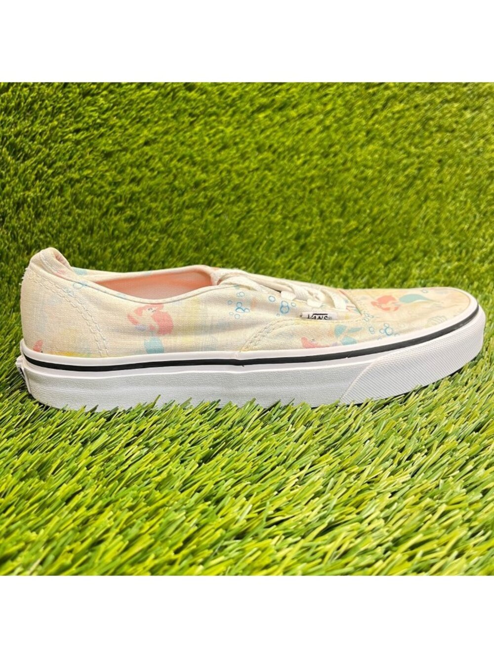Vans Authentic x Disney Ariel Womens Size 7.5 Beige Athletic Shoes Sneakers